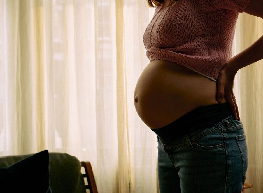 a pregnant woman