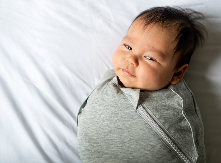 a baby sleeping