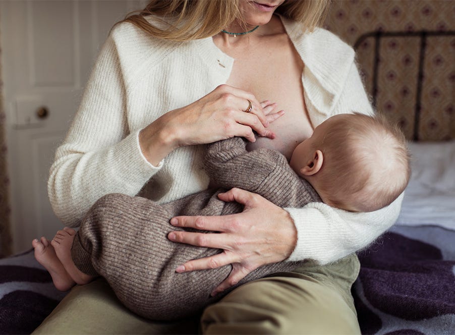 a mum breastfeeding
