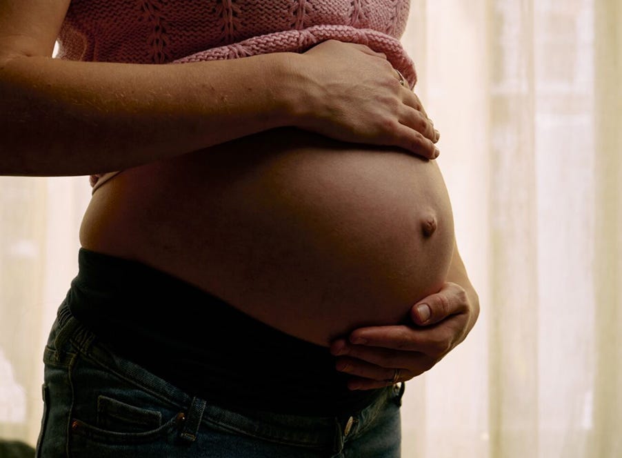 a pregnant woman