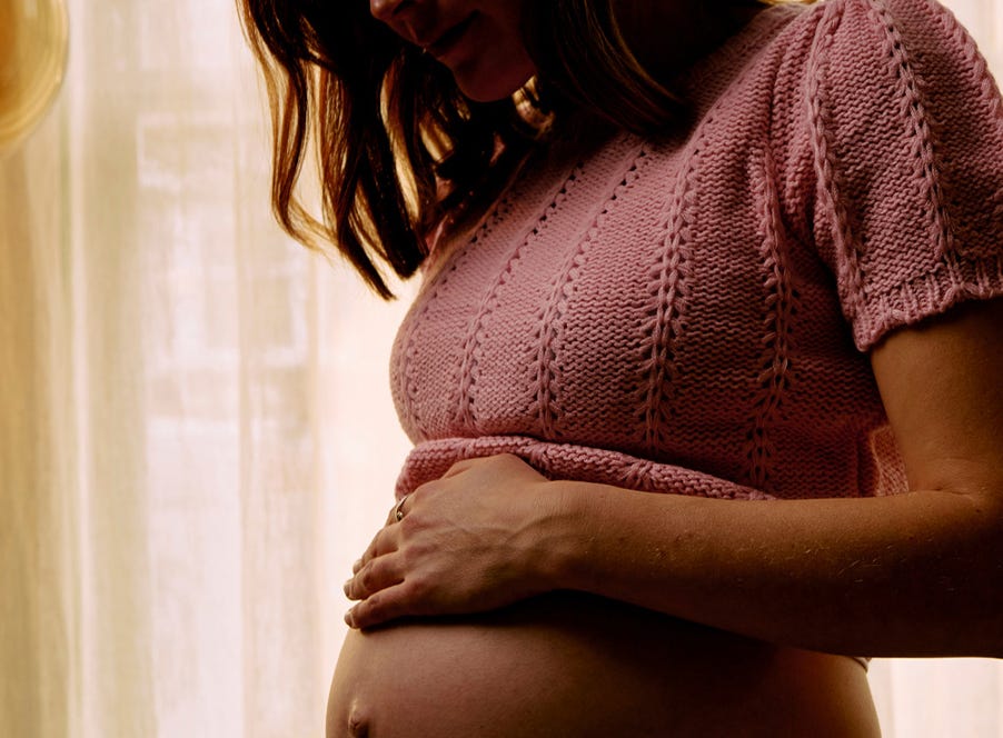 a pregnant woman