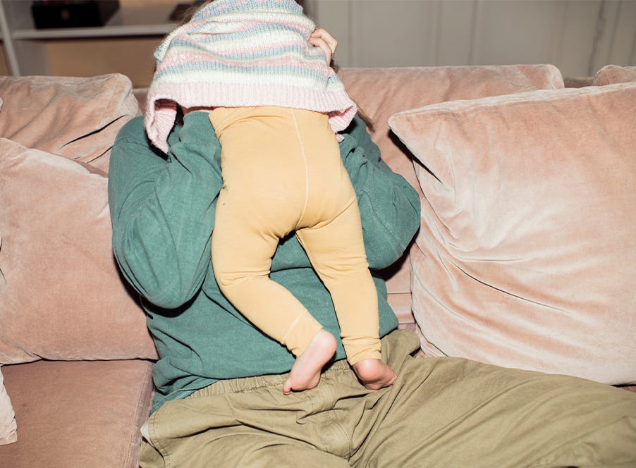 a parent holding their baby