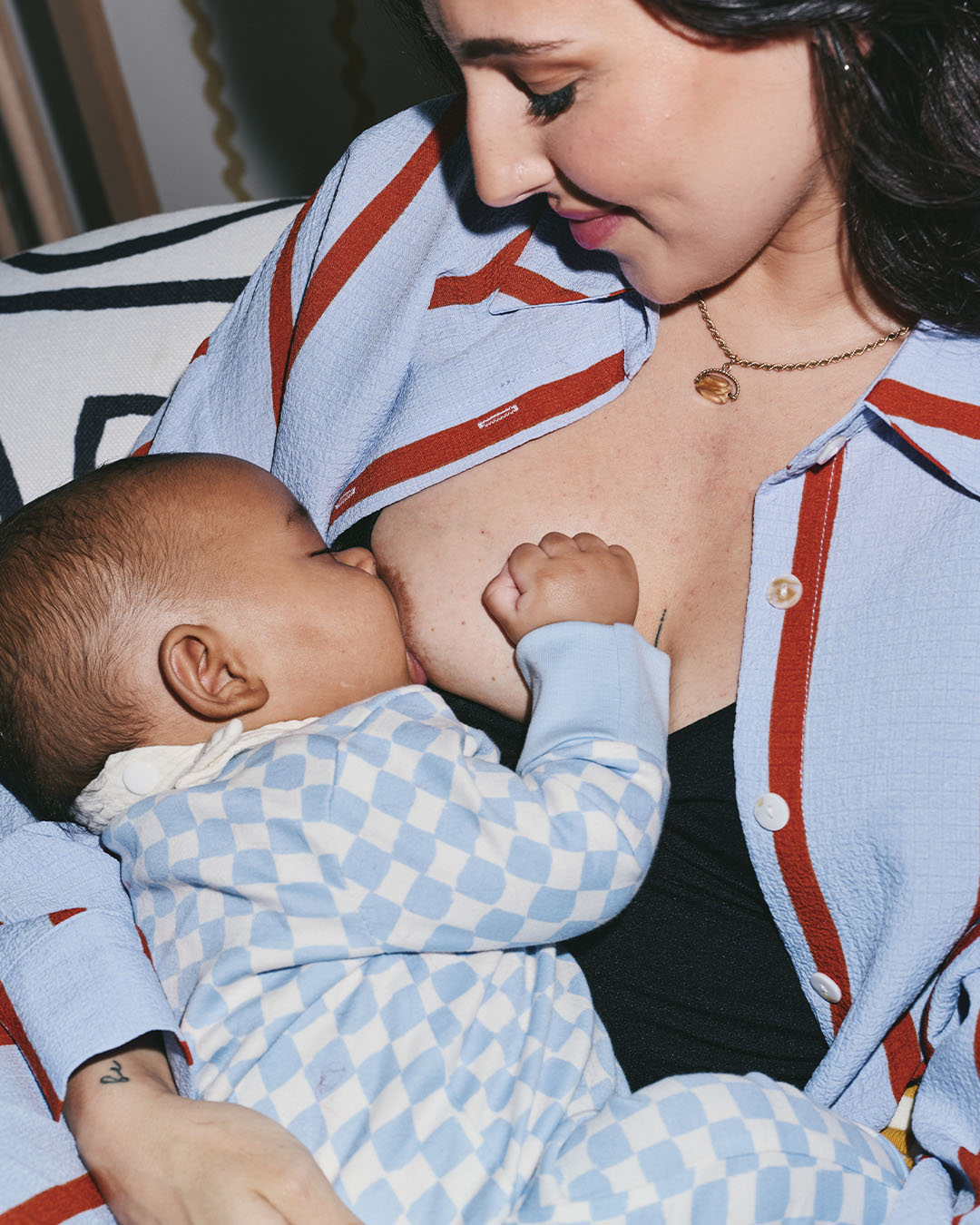 mum breastfeeding baby