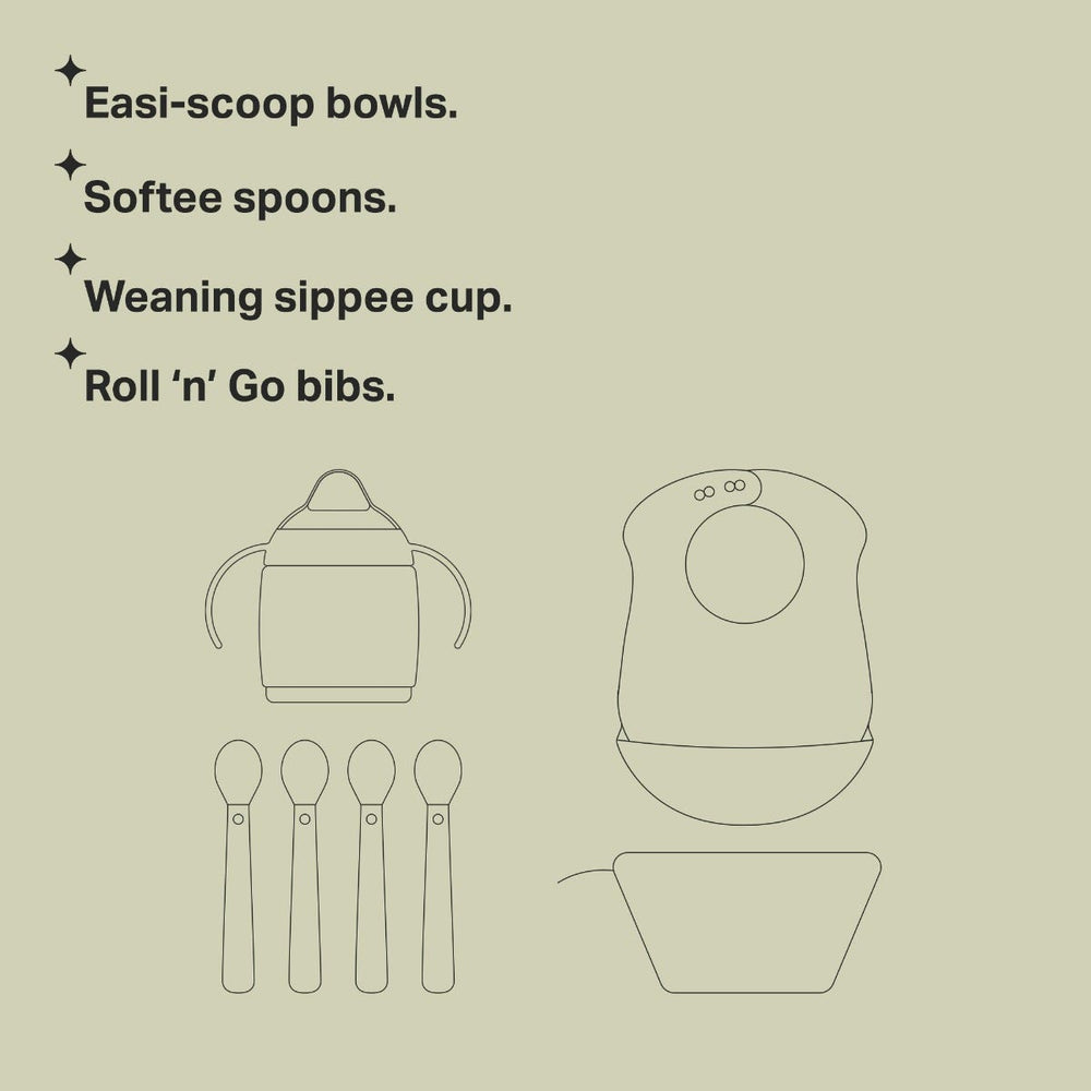 Weaning kit key line drawing with bullet points