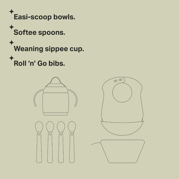 Weaning kit key line drawing with bullet points