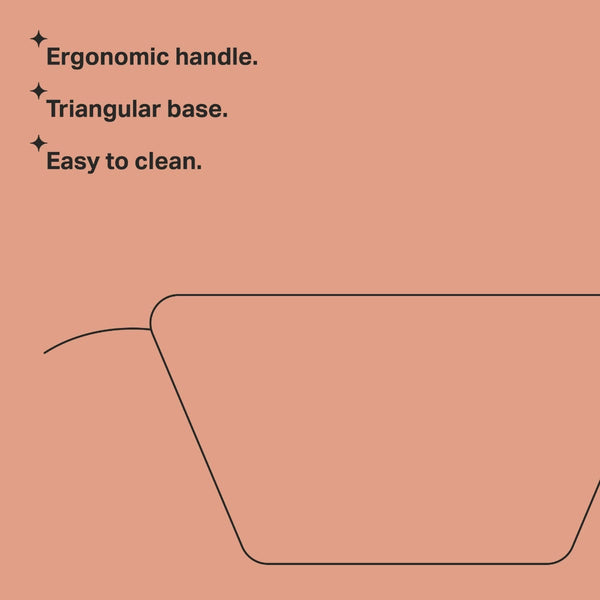 Easy scoop bowl key line drawing with bullet points