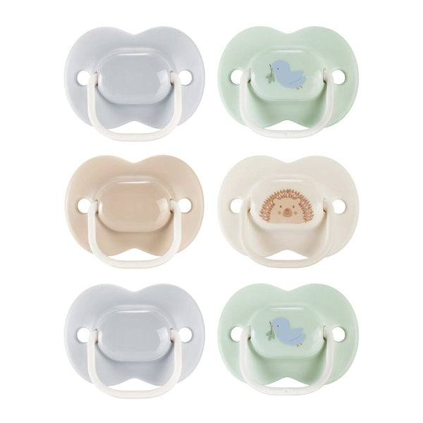 Soothers on a white background