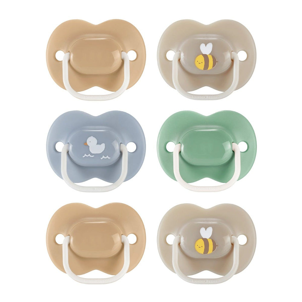 Soothers on a white background