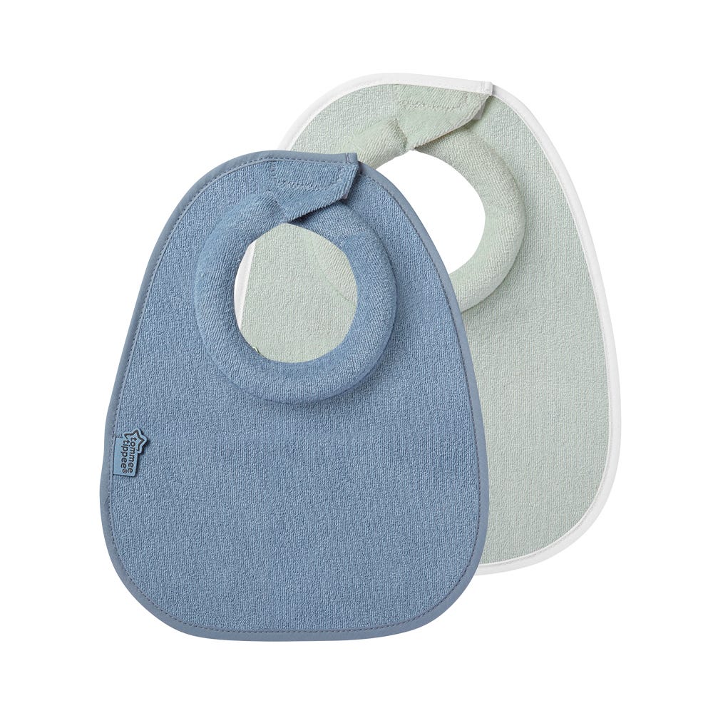 2x milk feeding bibs on a white background.