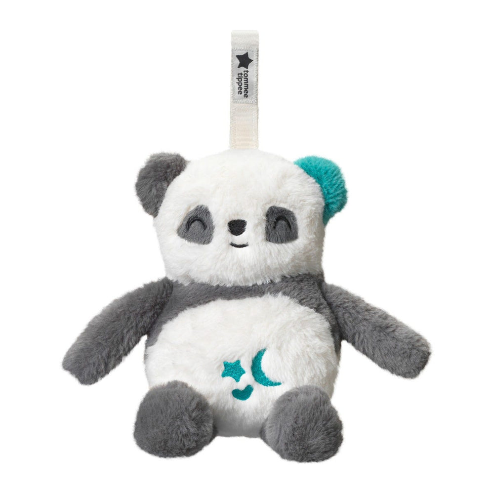 Aide au sommeil panda sur fond blanc à côté de son emballage