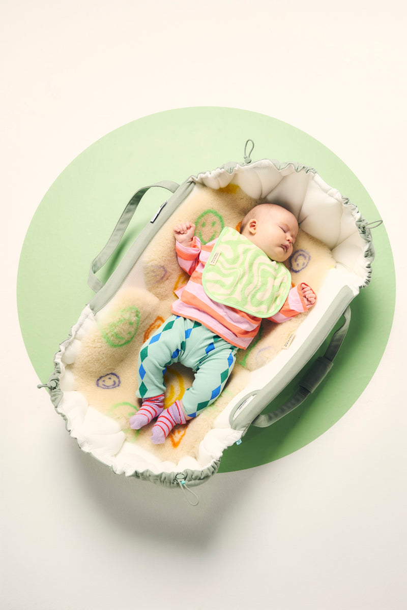 baby asleep in bassinet
