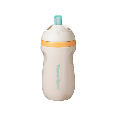 Sporty straw cup against a white background