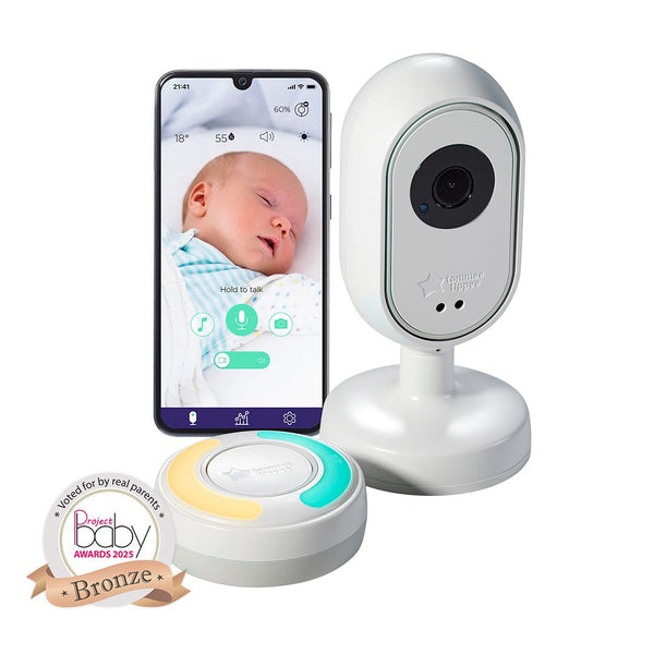 Dreamsense monitor and parent pod on a white background.