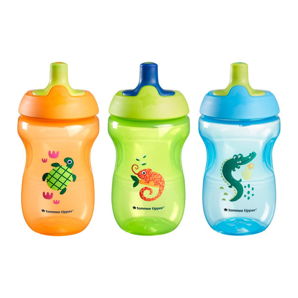Three sportee bottles against a white background