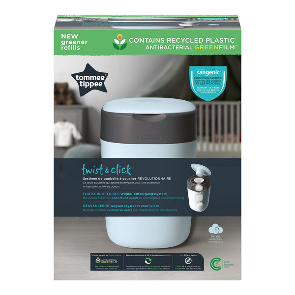 Emballage de poubelle Twist & Click sur fond blanc