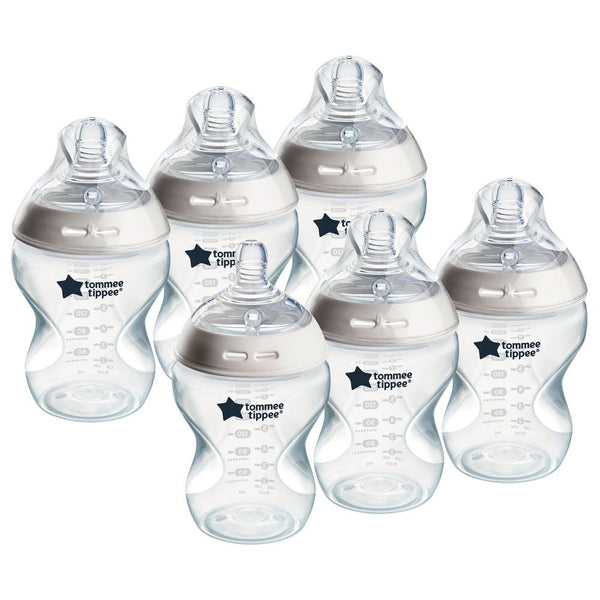 Natural Start baby bottles on a white background