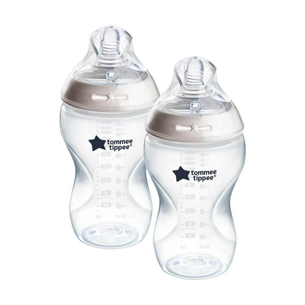 Natural Start baby bottles on a white background