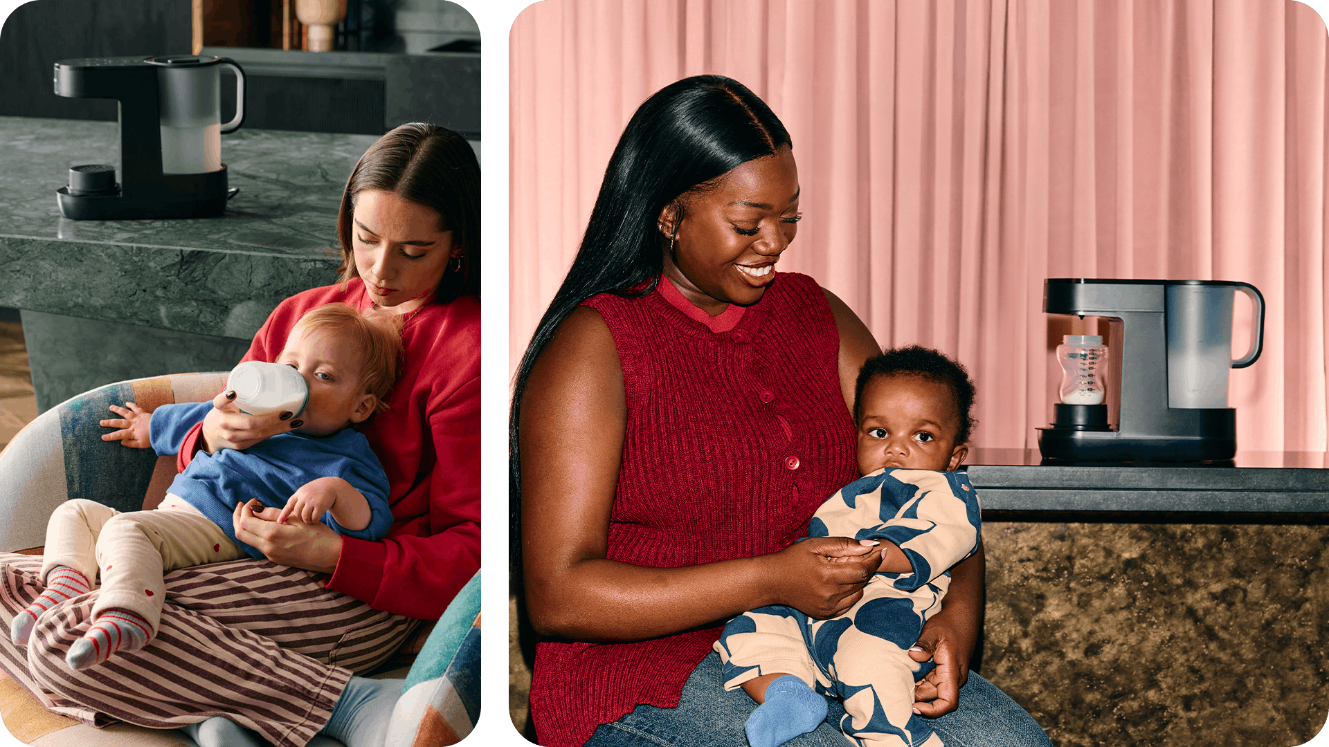 Image grid of different mums using Perfect Prep® with babies