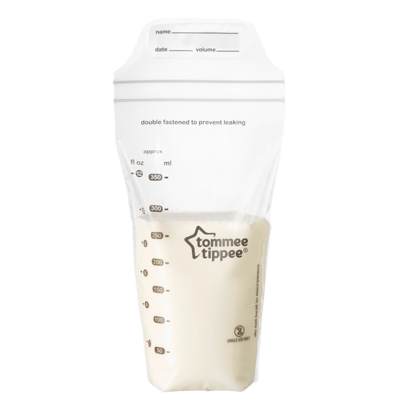 Sacs transparents pour la conservation du lait maternel