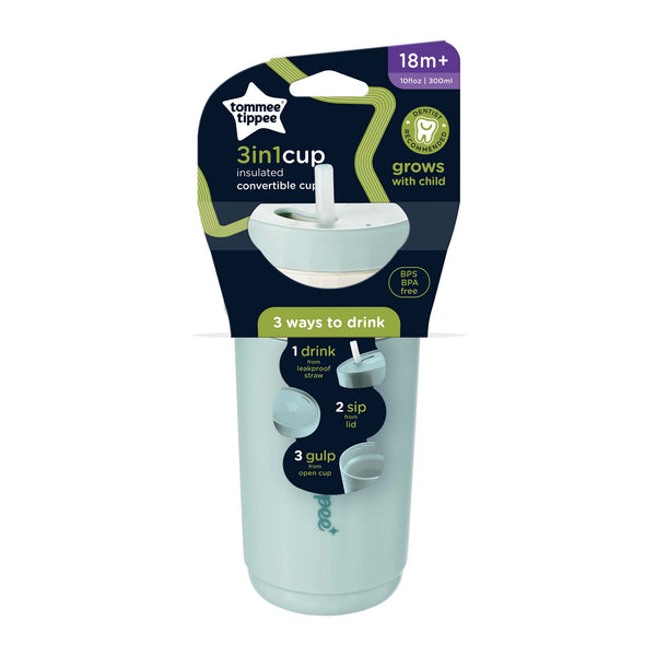 3-in-1 Insulated Convertible Cup in its packaging against a white background