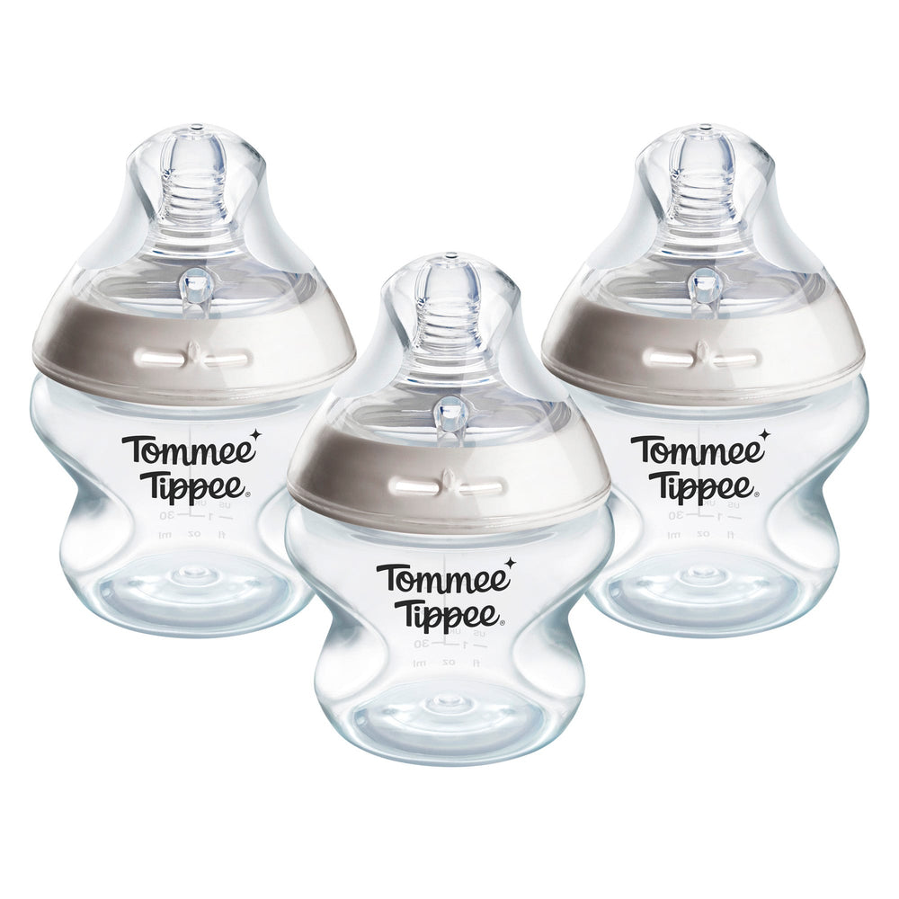 Natural Start baby bottles on a white background
