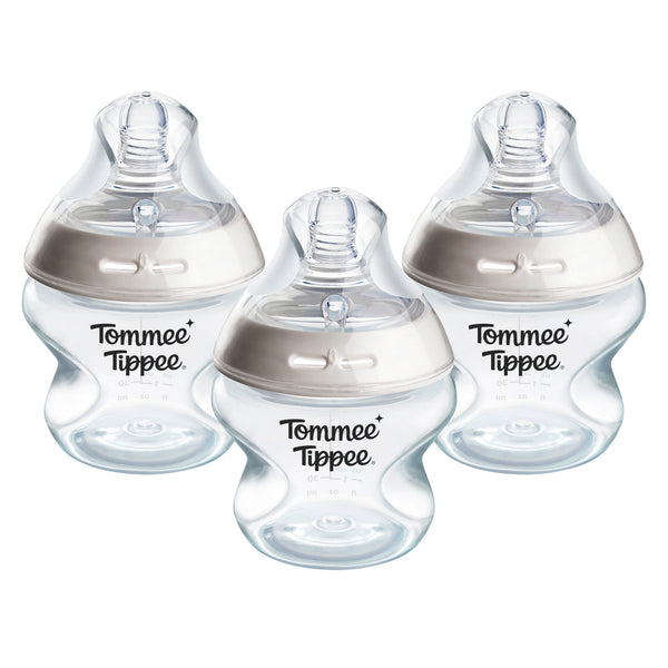 Natural Start baby bottles on a white background