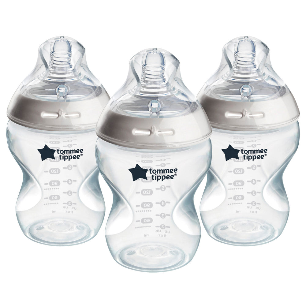 Natural Start baby bottles on a white background