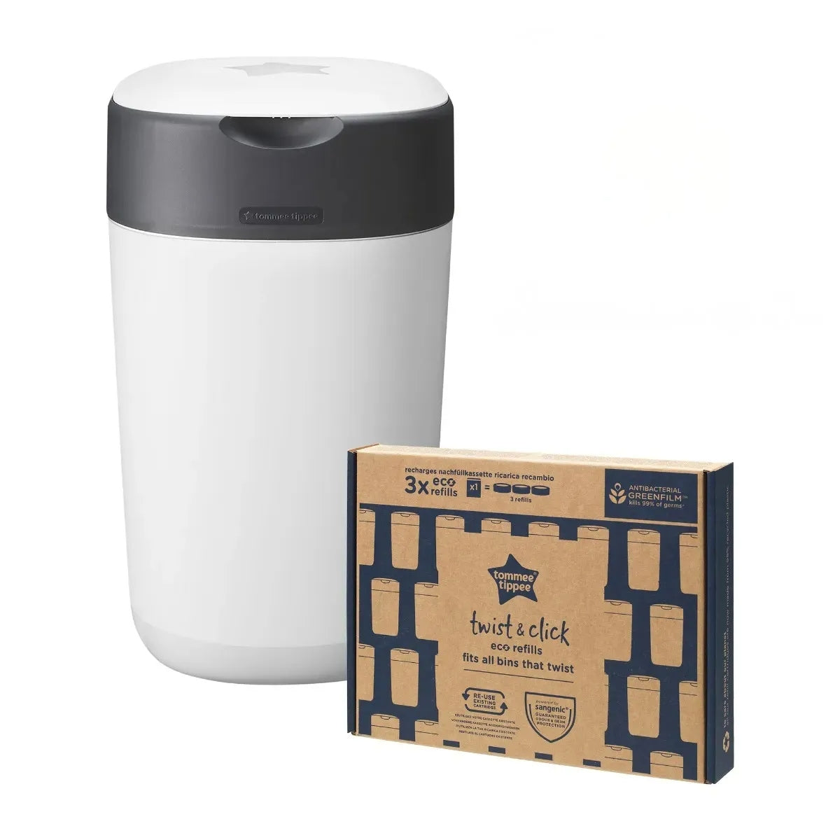 Nappy Disposal Bin & 3 Refills Bundle