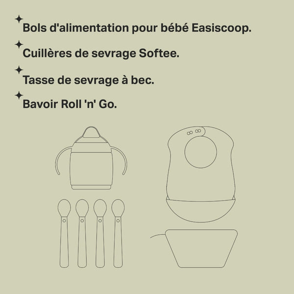 Dessin des lignes clés du kit de sevrage avec puces