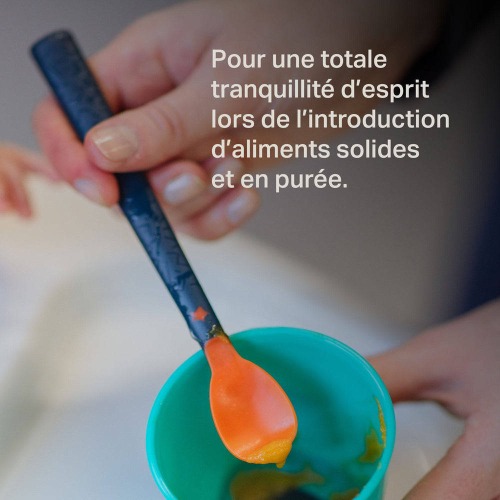 Cuillère orange à détection de chaleur