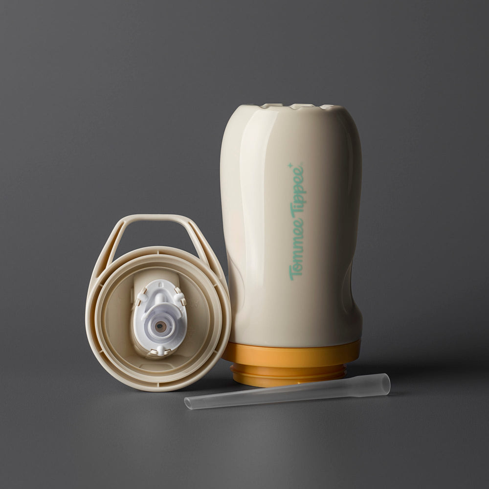 Insulated sporty straw cup base