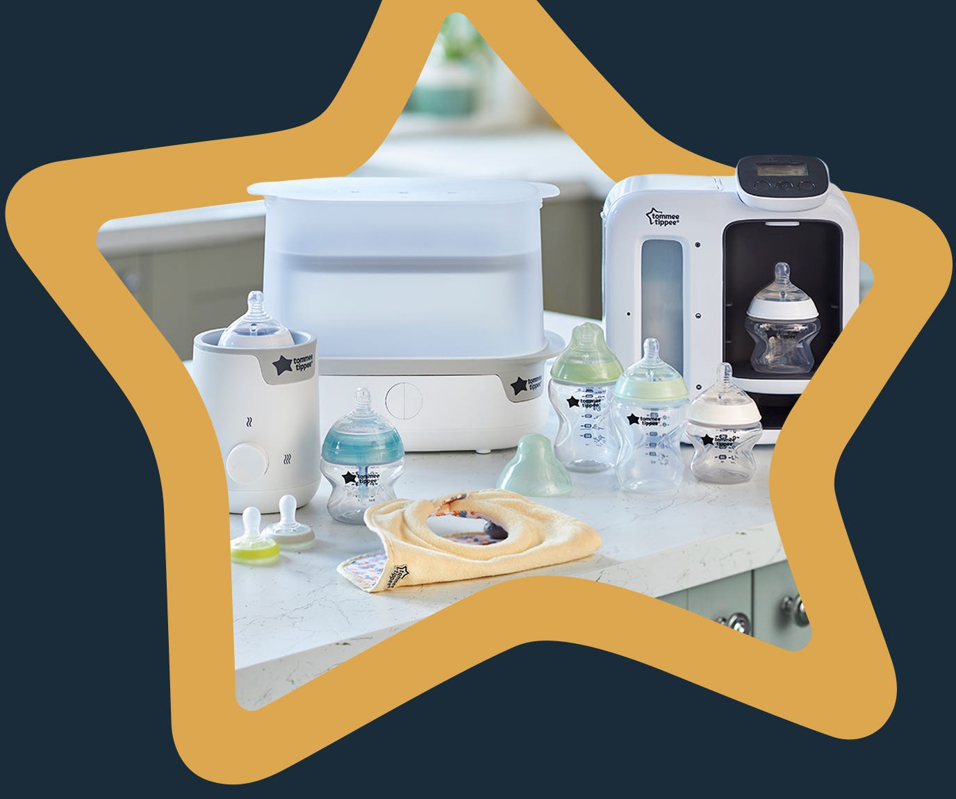 Bundle set on kitchen counter top