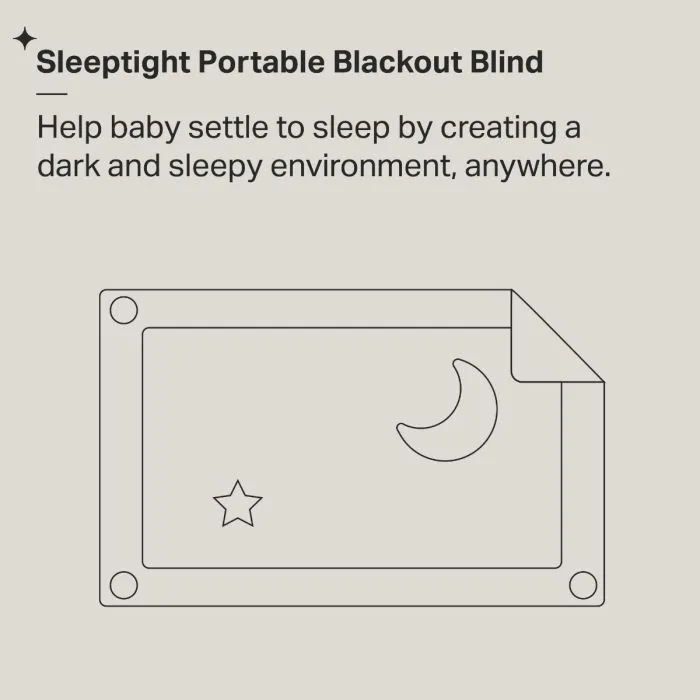 Sleeptight portable blackout blind Infographic