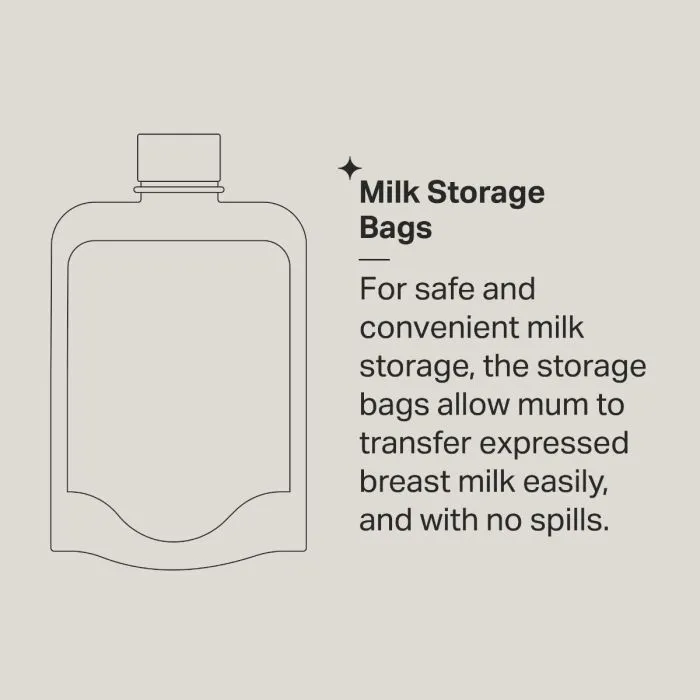 Milk storage bag Infographic