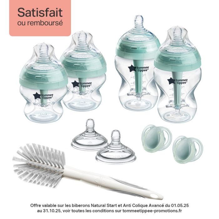 Kit de démarrage Advanced Anti-Colic pour nouveau-né sur fond blanc