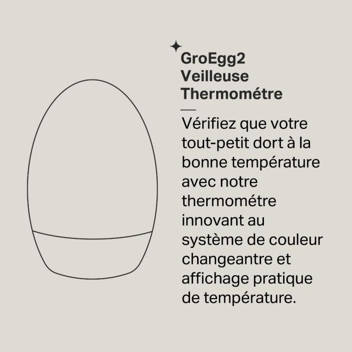 Groegg2 Veilleuse thermometre