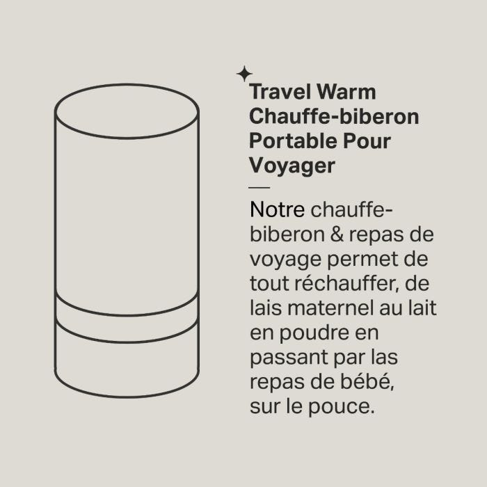 Travel Warm chauffe-biberon portable pour voyager infographie