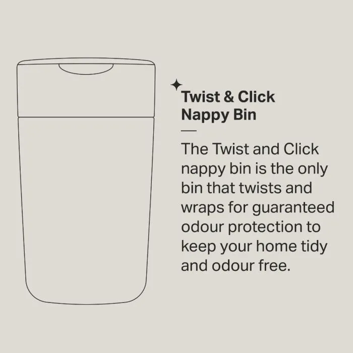 Twist & Click nappy bin infographic 