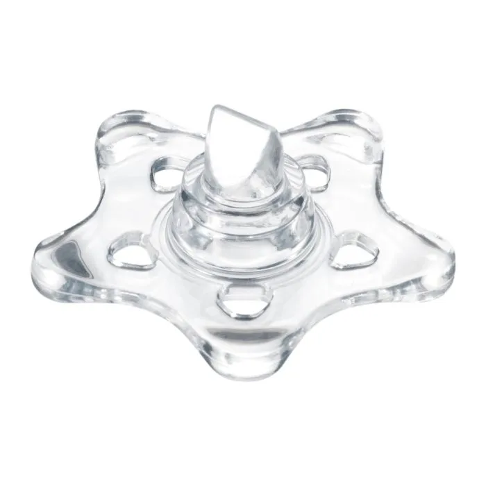 A silicone star valve for a Tommee Tippee Advanced Anti-Colic™ baby bottle.​