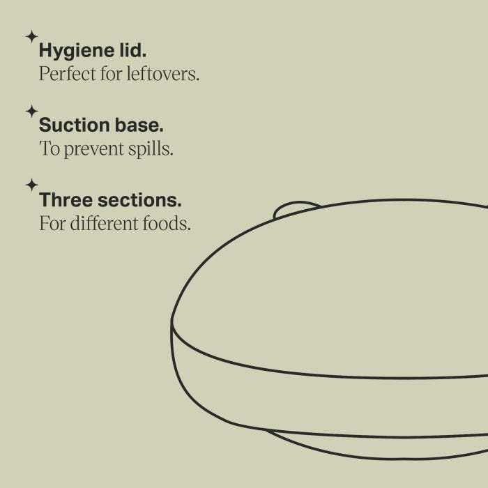 Line drawing of suction plate with key feature bullet points