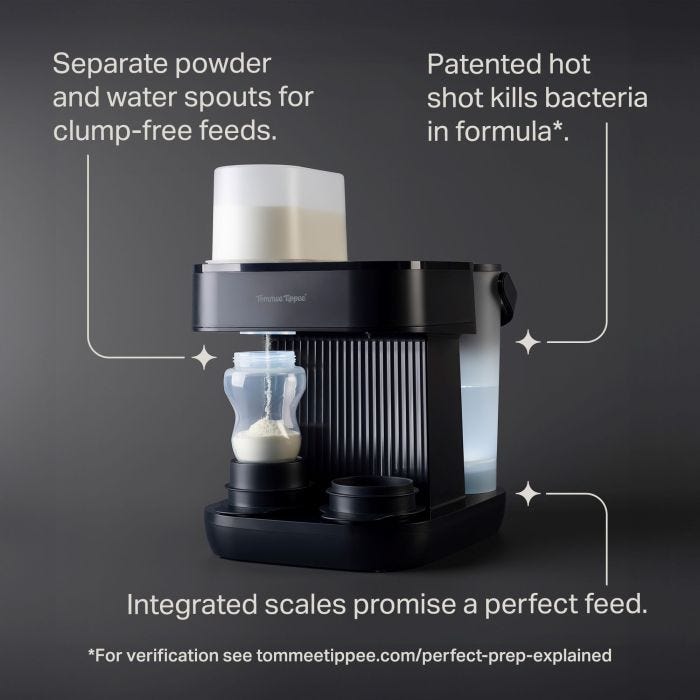 Perfect Prep Pro against a grey background with pointers to the key product features