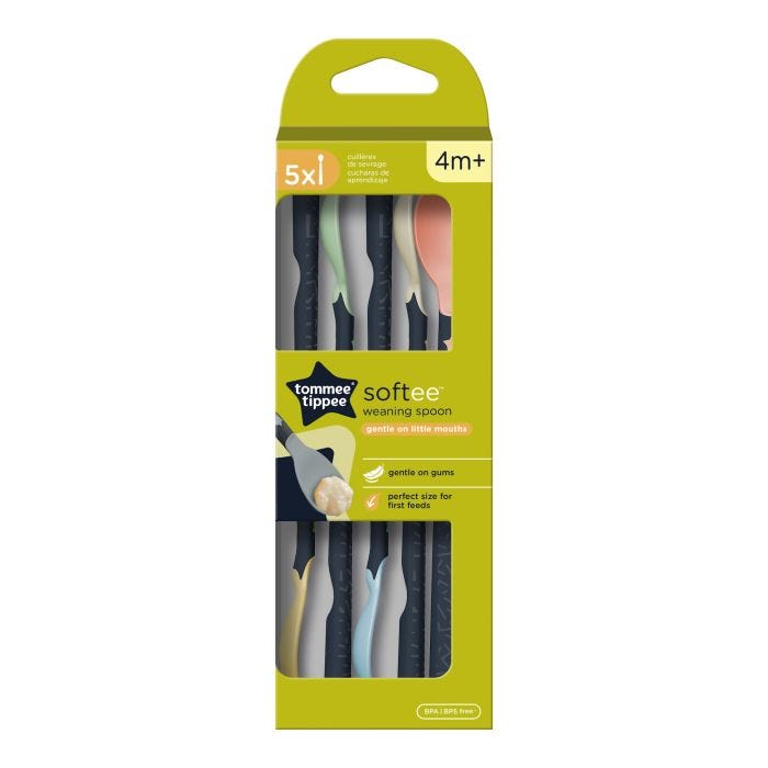 Softee weaning spoons packaging on a white background