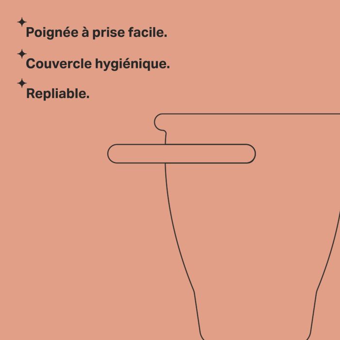 Pot à collation pliable en silicone dessin de ligne clé avec points de suspension