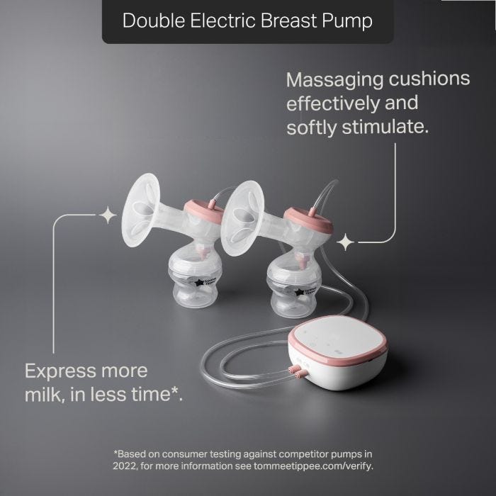 Double electric breast pump infographic 