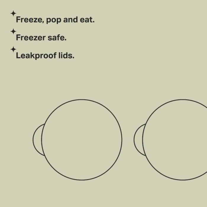 Keyline image of weaning pots with bullet points