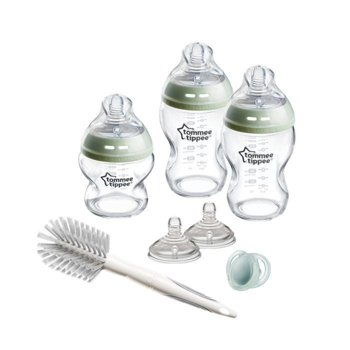 Natural Start Glass Newborn Starter Set against a white background
