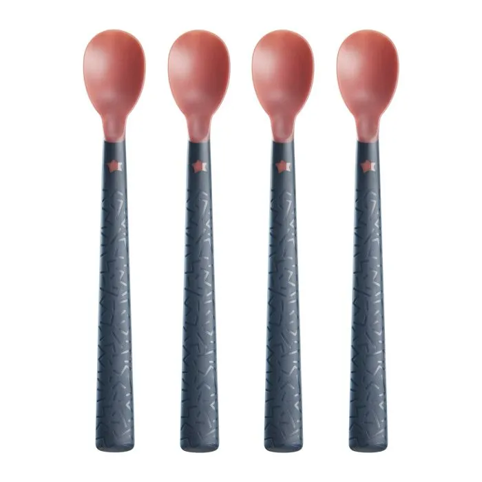 Heat sense spoons on a white background