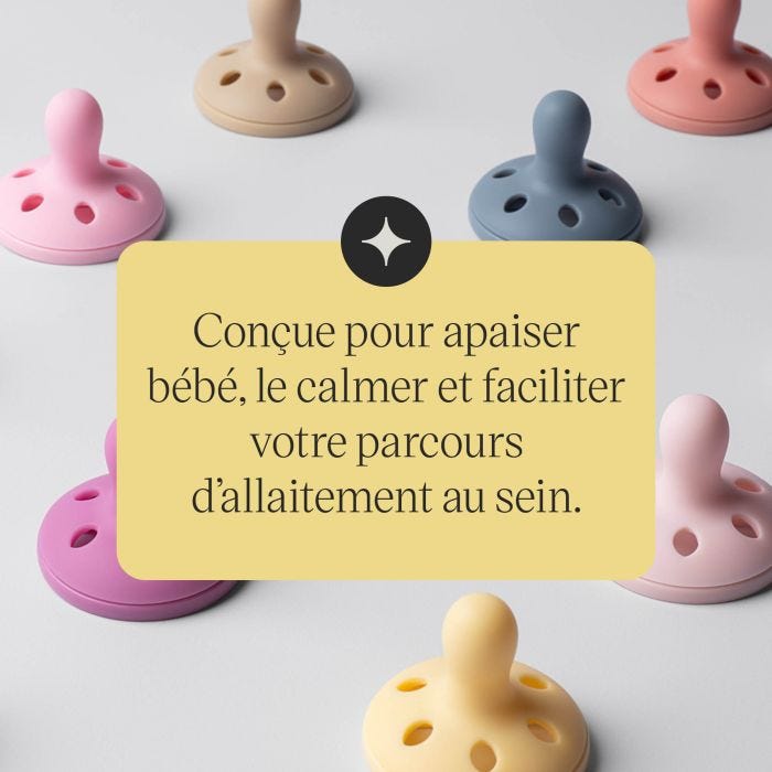 Gamme de couleurs de sucettes en forme de sein
