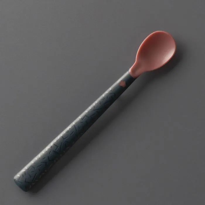 Heat sense spoon on a grey background