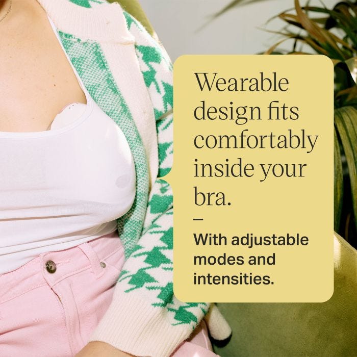 Parent expressing from the hands-free Wearable Breast Pump.
